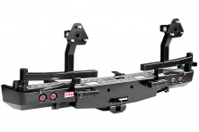 Бампер задний, с площ. под лебёдку, квад. под фаркоп, фонарями и 2-я калит. лифт 50 мм РИФ ГАЗ Соболь  RIFGAZ-20736-50