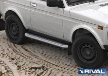 Пороги с листом d57 RIVAL Lada 4х4 1995-, 3D  R.6002.004