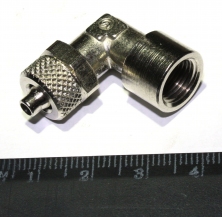 Фитинг угловой с внутренней резьбой G1/8 с накидными гайками 6/4 Camozzi  8208