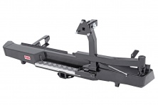 Бампер задний с квадратом под фаркоп и калиткой РИФ Toyota Hilux 2015+  RIFREV-20120