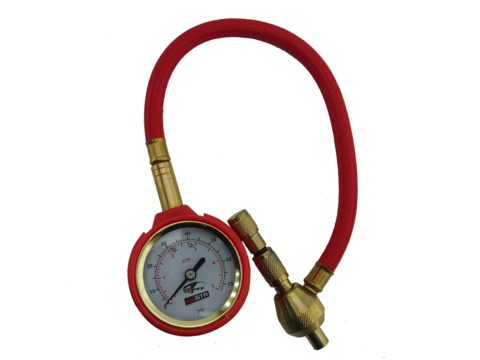 Манометр шинный "redBTR" с дефлятором (в чехле)