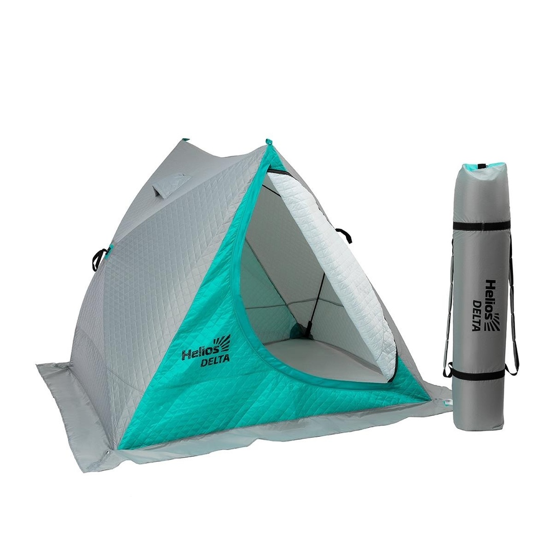 Палатка зимняя двускатная HELIOS DELTA Комфорт, утепленная HS-ISDC-BG