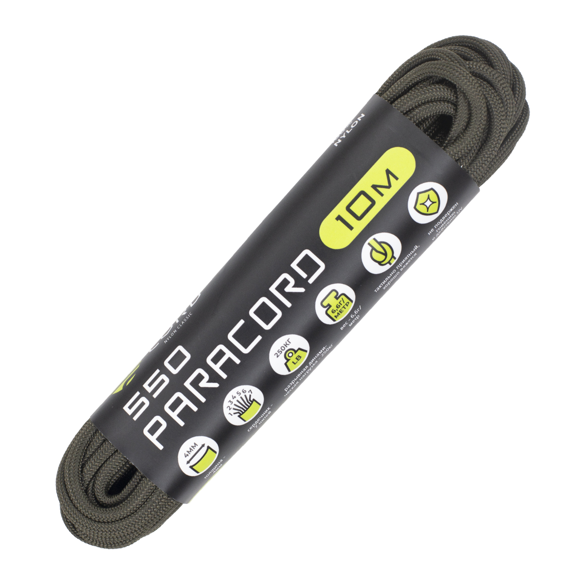 Паракорд 550 CORD nylon 10м (army green)  550.N10.A.GR