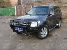 Бампер передний силовой с кенгурином алюминиевый KDT 21012L Mitsubishi Pajero IV
