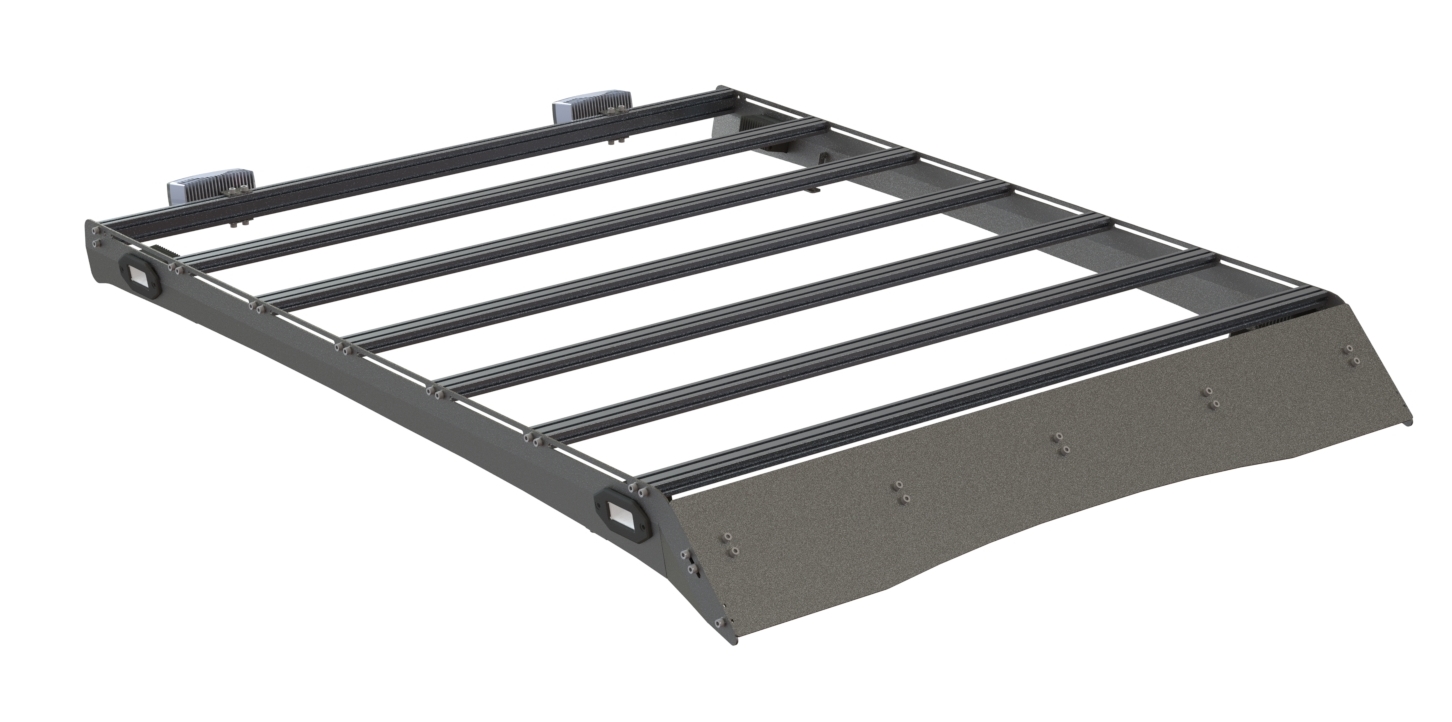 Багажник экспедиционный STC Nissan Navara с рабочим и задним светом  STC-NN-TR-L2L3