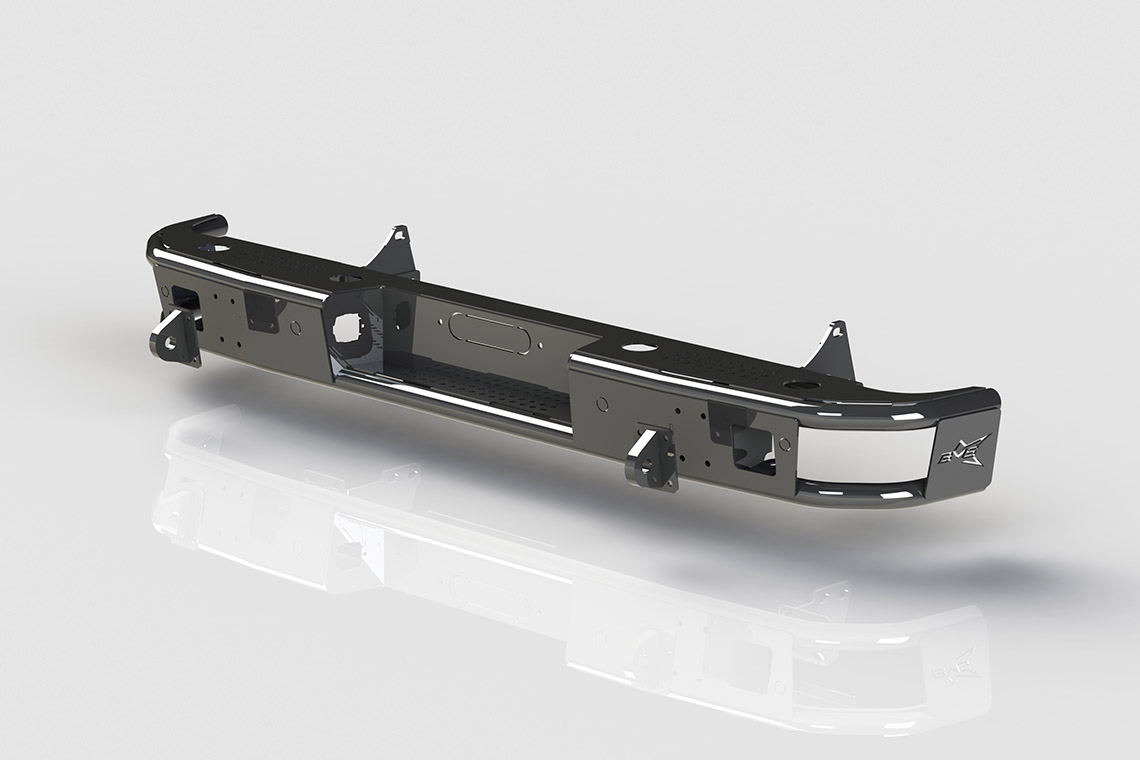 Бампер силовой задний BMS ALFA для Тойота Тундра 2007-2013 BMS060011