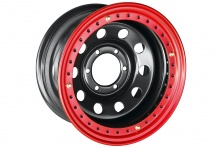 Диск усиленный Тойота Ниссан стальной черный 6x139,7 8xR16 d110 ET-19 с бедлоком (красный) 1680-63910BL-19 BD-R