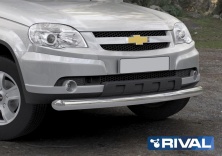 Защита переднего бампера d76 RIVAL Chevrolet Niva 2009-  R.1004.001