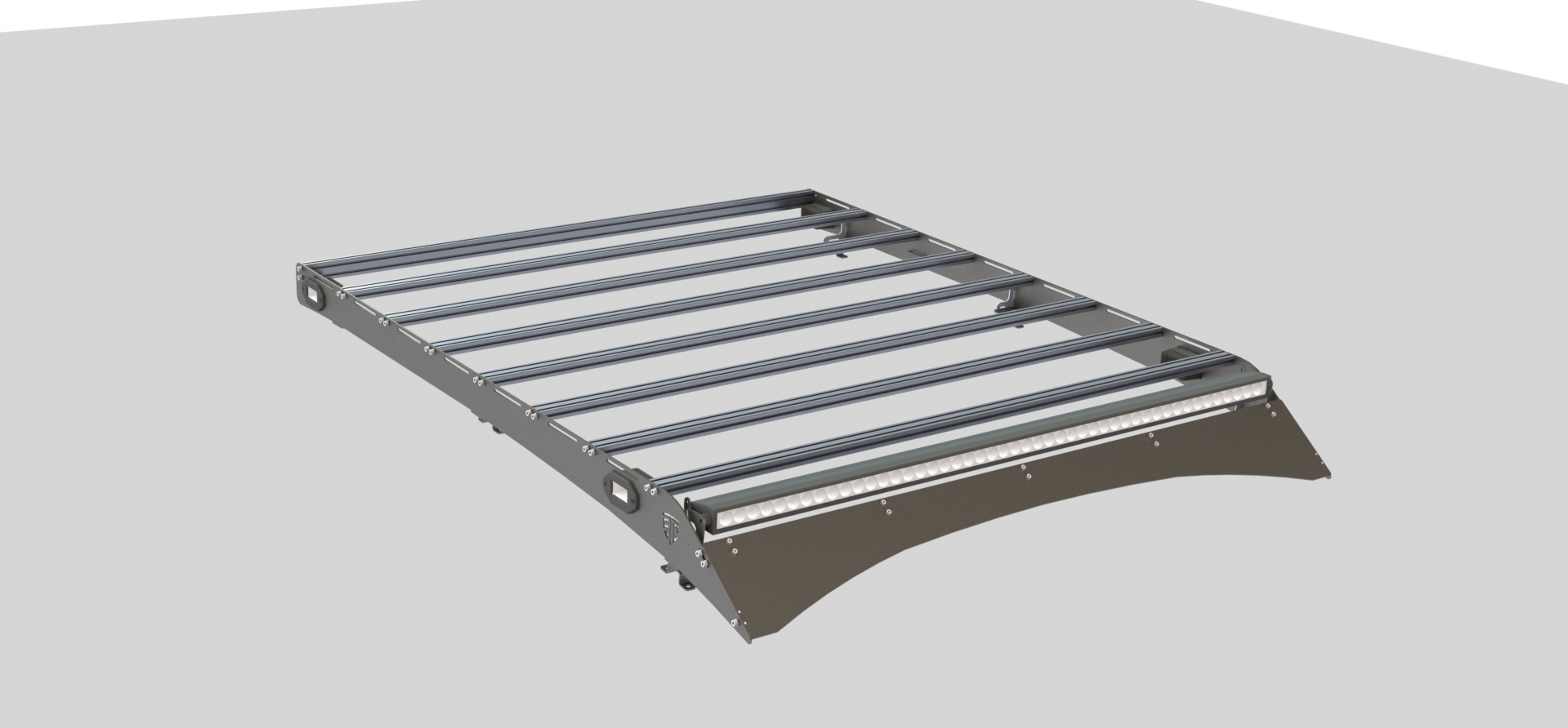 Багажник экспедиционный STC Toyota Tundra Crew Max с дальним и рабочим светом  STC-TTCM-TR-L1L3