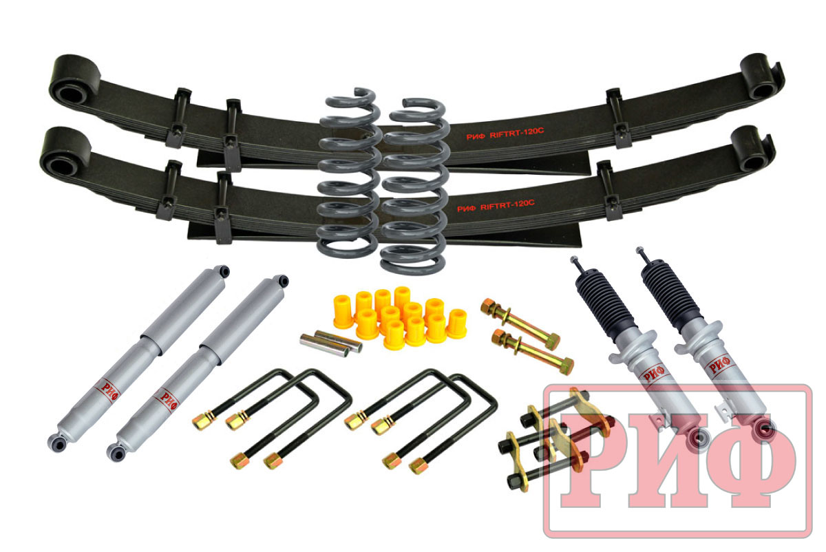 Лифт-комплект РИФ газовый Mitsubishi L200 2005-2015 лифт 40 мм жесткий RIF-TRT-C-G