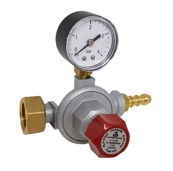 Регулятор давления газа с манометром type 912, 8-14 кг/ч, 0,5-4 Бар  9115901146