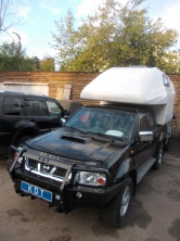 Бампер передний силовой с кенгурином алюминиевый KDT Nissan NP-300   17012L