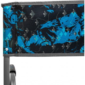 Кресло директорское NISUS Shark без столика (серый/голубой) N-DC-95200-S