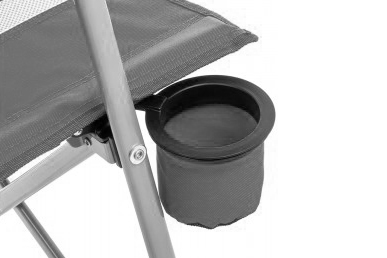 Кресло PREMIER складное, твердые тканевые подлокотники (красный/белый), нагрузка 200 кг  PR-KS-1-R