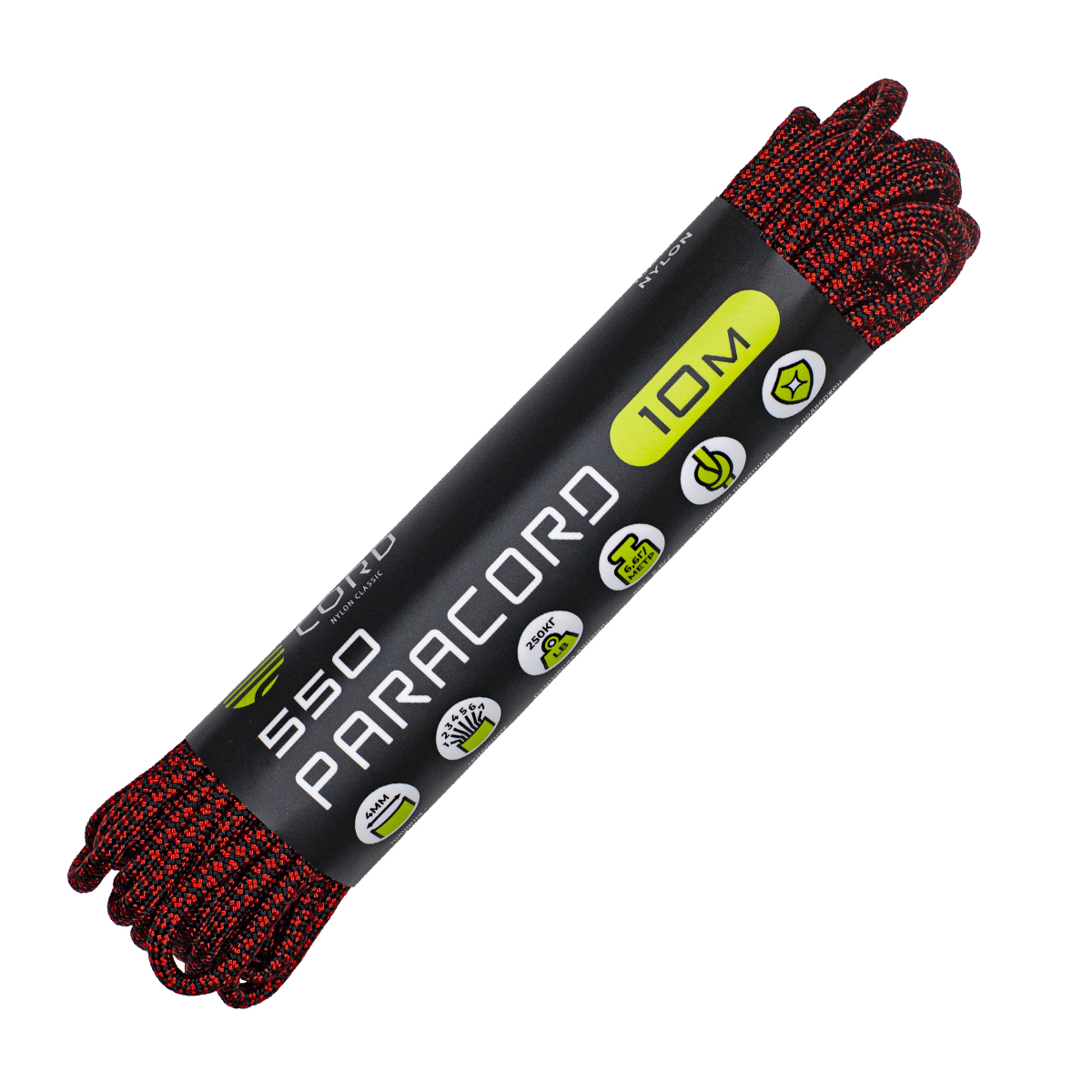 Паракорд 550 CORD nylon 10м (red snake)  550.N10.R.SN
