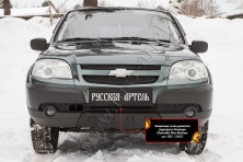 Защитная сетка решетки переднего бампера Русская Артель Chevrolet Niva Bertone 2009 SRC-134052