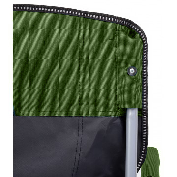 Кресло PREMIER складное, твердые тканевые подлокотники (зеленый/белый), нагрузка 100 кг  PR-MC-474-GR