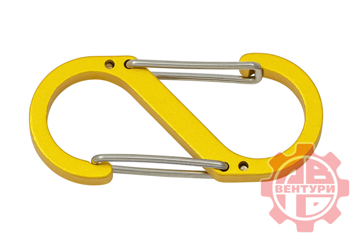 Карабин s-образный 50мм (yellow)  CRD.S.50.Y