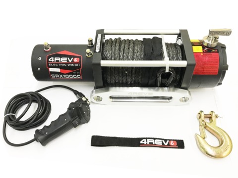 Лебедка автомобильная 4REVO SRX Fast Speed 10000 12В Синтетический трос 4R-W103B-12 Лебедка автомобильная 4REVO SRX Fast Speed 10000 12В Синтетический трос 4R-W103B-12