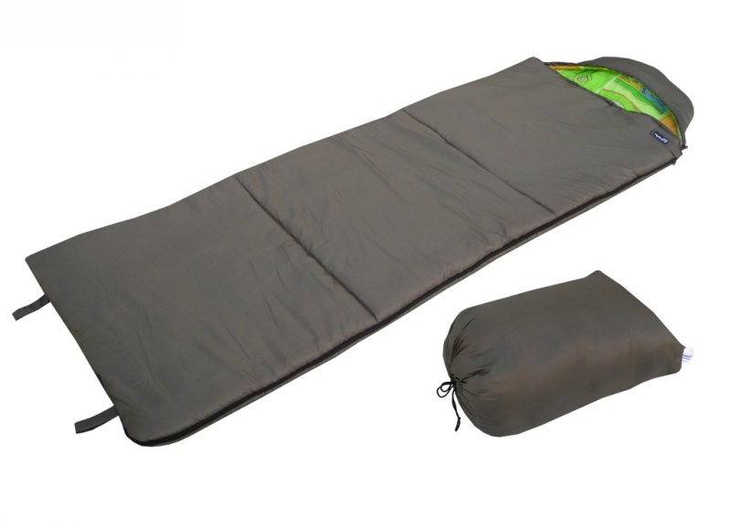 Мешок спальный Helios БАТЫР СОК-4 (220*70) зелёный (холлофайбер), (ТК: +10°C)  82404