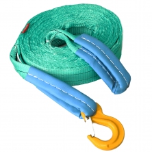 Усиленный буксировочный ремень, 12/15т, 4.5м, Крюк/Петля Tplus T014668