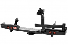 Бампер РИФ задний Mazda B2500,BT50 /Ford Ranger T5 (2006-10)с квадр. под фаркоп, калиткой и фонарями