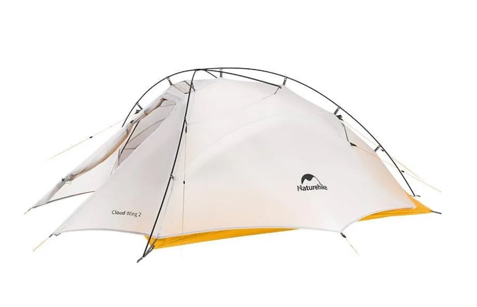 Палатка Naturehike Cloud Up-Wing Si 2-местная, алюминиевый каркас, серо-желтая NH19ZP083-2-2WDGRYE