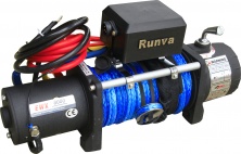 Лебёдка электрическая 12V Runva 8000lbs, 3629кг, синтетический трос  EWX8000SR