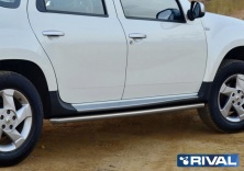 Защита порогов d42 RIVAL Nissan Terrano 2014-/Renault Duster 2011-2015  R.4701.007