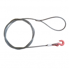 Буксировочный трос стальной, 12т, 6м, Крюк/Петля Tplus T000315