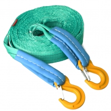 Усиленный буксировочный ремень, 12/15т, 4м, Крюк/Крюк Tplus T014663