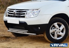 Защита переднего бампера d42+d42 RIVAL Renault Duster 2011-2015  R.4701.004