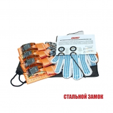 Браслеты противоскольжения 4WD со стальным замком, комплект 4шт Tplus T002332