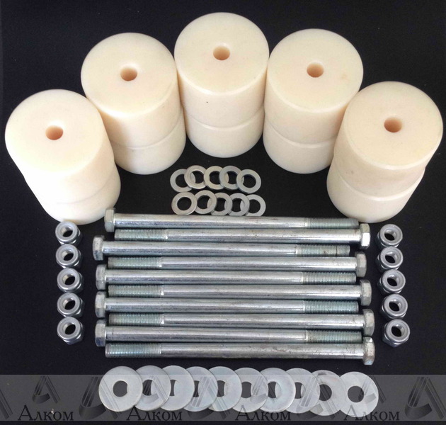 Боди лифт комплект 50 мм УАЗ Патриот капролон (d=70 мм) с крепежом (10 болтов М12x200) 848