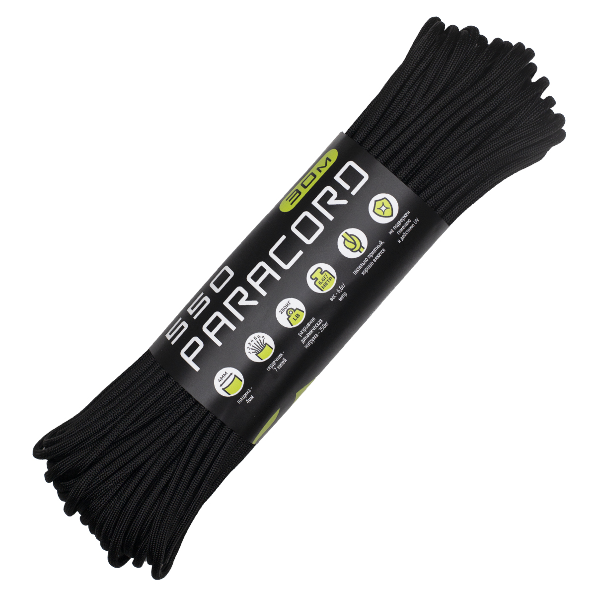 Паракорд 550 CORD nylon 30м (black)  550.N30.B