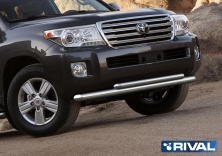 Защита переднего бампера d76+d57 RIVAL Toyota Land Cruiser 200 2011-2015  R.5713.004