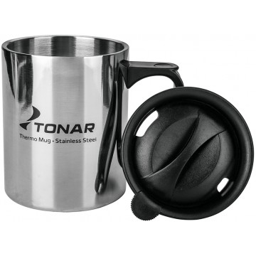 Термокружка ТОНАР 450ML с пластиковой крышкой  T.TK-047-450