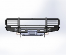 Бампер передний силовой со съемным кенгурином KDT Toyota Land Cruiser 70 серия   1901