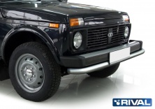 Защита переднего бампера d57 RIVAL  Lada 4х4 1995-, 3D  R.6002.001