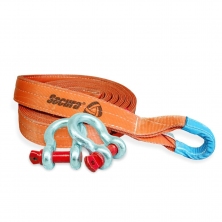 Динамический строп(рывковый), 56т, 9м, серия PRO Secura с шаклами 6.5т Tplus T008080