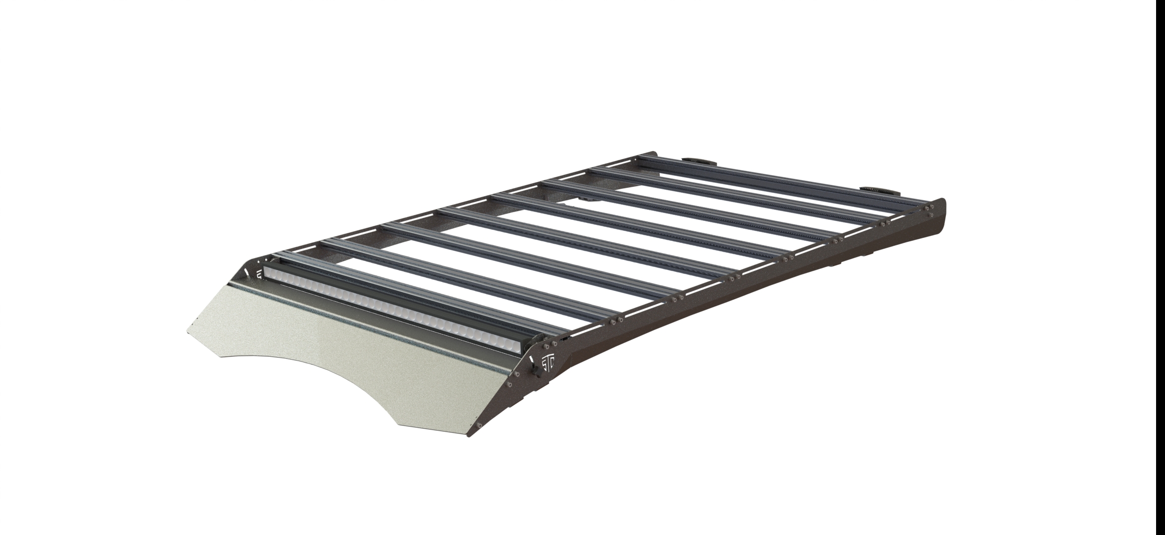 Багажник экспедиционный STC Renault Duster 2010-2019 ШТОРКА с дальним и задним светом  STC-RDU/10-TR1-L1L2