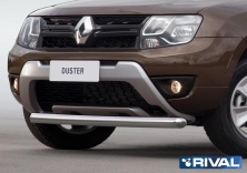 Защита переднего бампера d57 RIVAL Renault Duster 2015-  R.4703.001