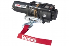 Лебёдка электрическая 12V Runva 2500A lbs 1140 кг (синтетический трос) EWP2500ASR