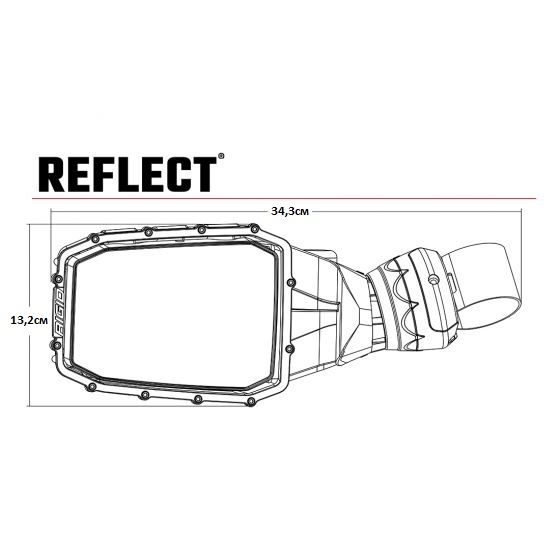 RIGID Reflect — зеркала заднего вида с встроенными LED фарами и указателями поворотов 64011