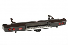 Бампер задний с квадратом под фаркоп и фонарями РИФ Toyota Hilux 2015+  RIFREV-20150