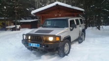 Бампер передний силовой с кенгурином алюминиевый KDT HUMMER H3   26012L