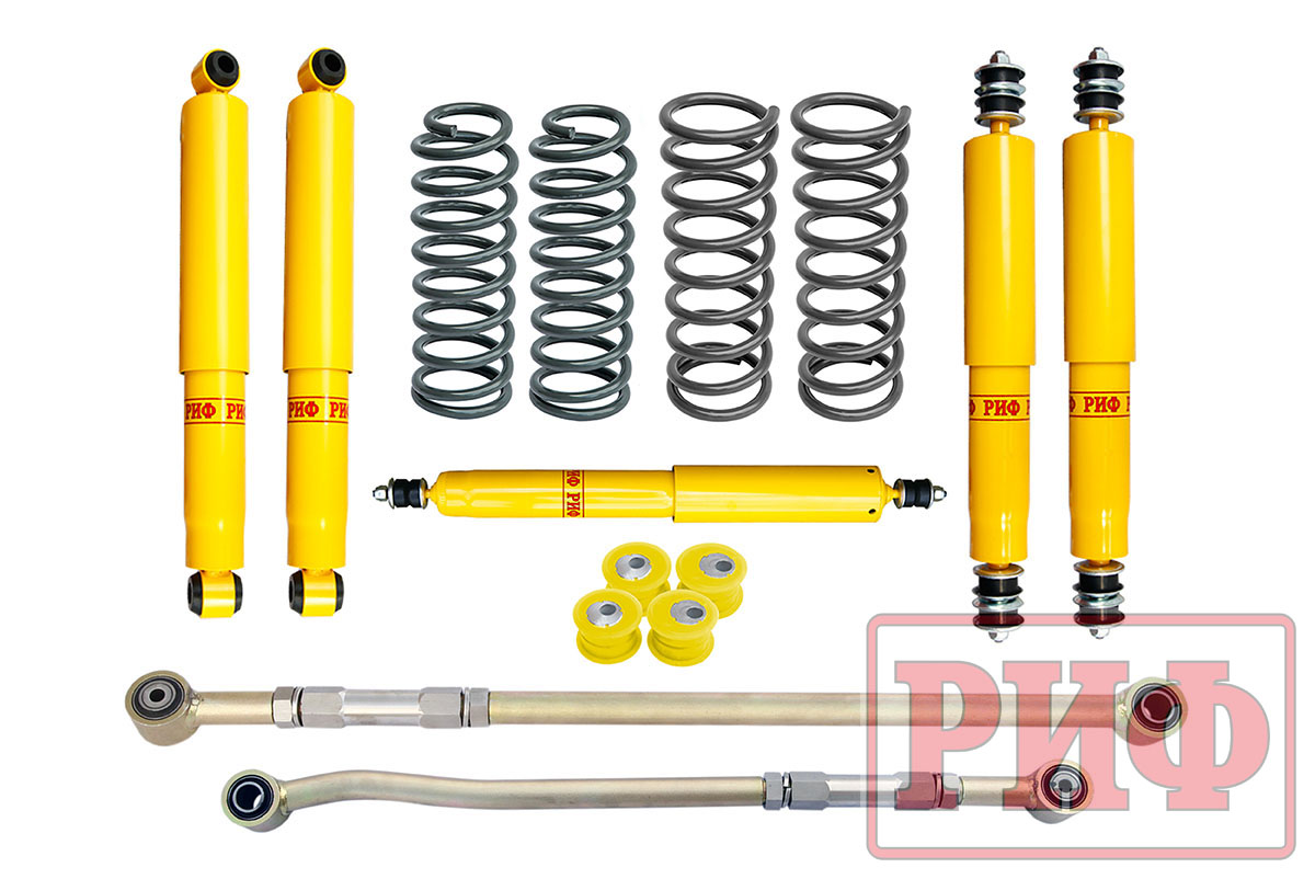 Лифт-комплект РИФ Nissan Patrol Y60 и Y61 до 2000 года лифт 100 мм (правый руль) RIF-Y60-4-R