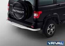 Защита заднего бампера d76 с листом RIVAL UAZ Patriot 2014-2016-  R.6302.009