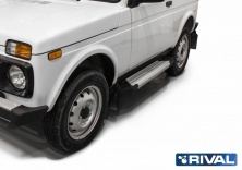 Порог "Silver" RIVAL Lada 4x4  F128AL