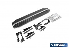 Порог-площадка "Premium" A193ALP + комплект крепежа RIVAL Nissan Pathfinder 2014-2017  A193ALP.4107.1